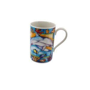 Dunoon Monterey Dolphin Mug Helen Sandiford Vintage Scotland Coffee Tea 93663